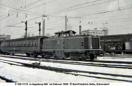 Februar 1965 in Augsburg Hbf