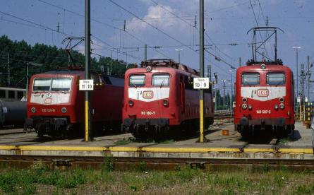 Juli 1993 im Bw Karlsruhe