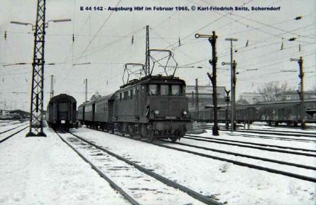 Februar 1965 in Augsburg Hbf