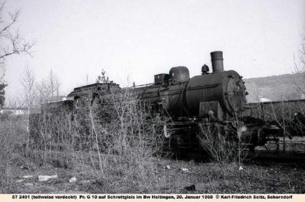 20.01.1968 auf Schrottgleis im Bw Haltingen
