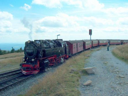 11.08.2008 bei der Einfahrt in den Bahnhof Brocken